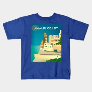 Vintage Travel Poster - Amalfi Coast, Italy Kids T-Shirt